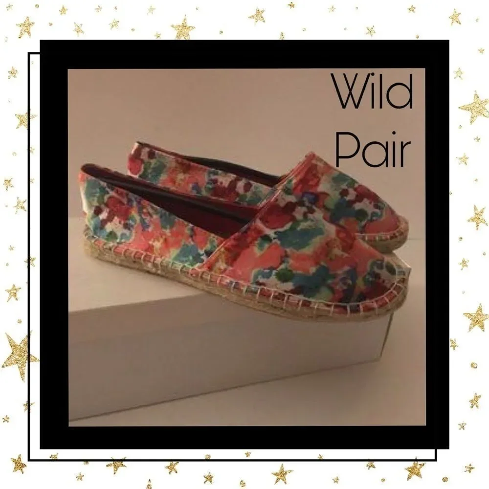 New! Cute Wild Pair Floral Slip on Espadrilles 6